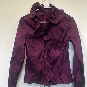 Samuel Dong vintage blouse with ruffled collar - 80s, fall, winter. Costume